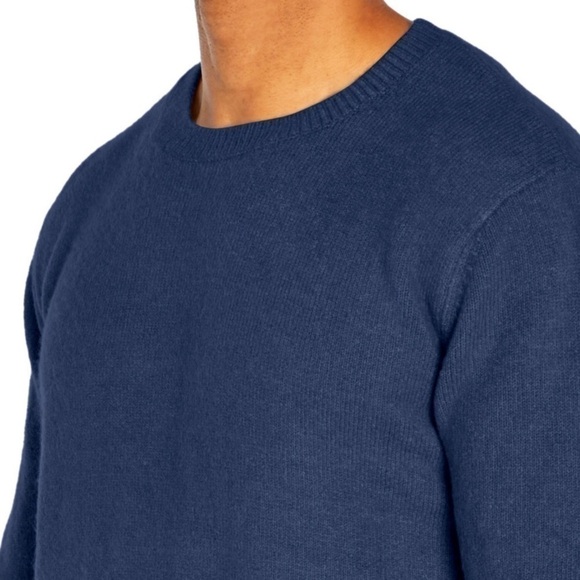 GAP relaxed fit cozy medieval blue ribbed knit crew sweater men’s size XXL - Picture 4 of 5